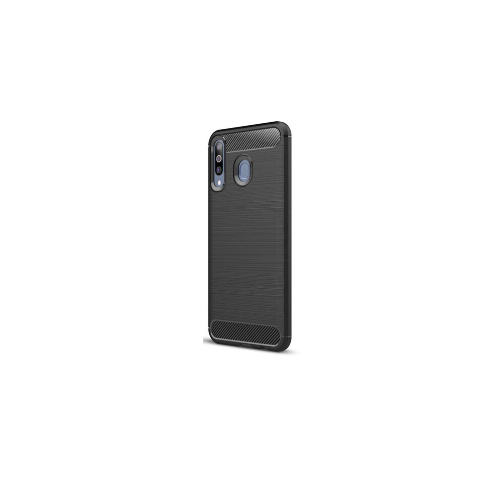 2Pcs Brushed Texture Carbon Fiber Tpu Case For Galaxy M30 8881471550940