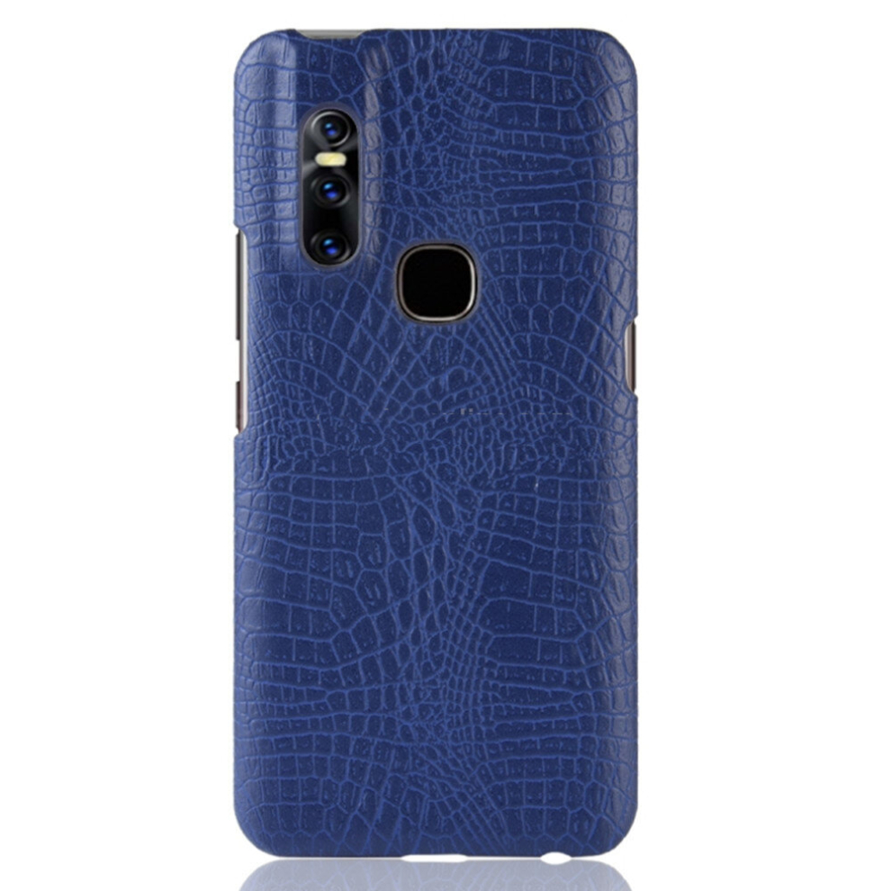 Shockproof Crocodile Texture Pc + Pu Case For Vivo V15 (Blue) Blue 8881471548992