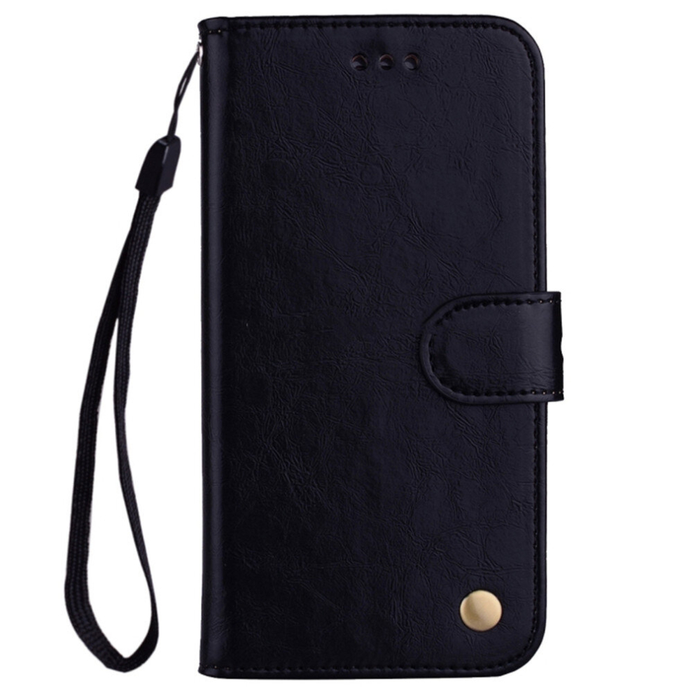 Business Style Oil Wax Texture Horizontal Flip Leather Case For Xiaomi Redmi Note 5 Pro, With Holder & Card Slots & Wallet (Black) Black 8881471537507