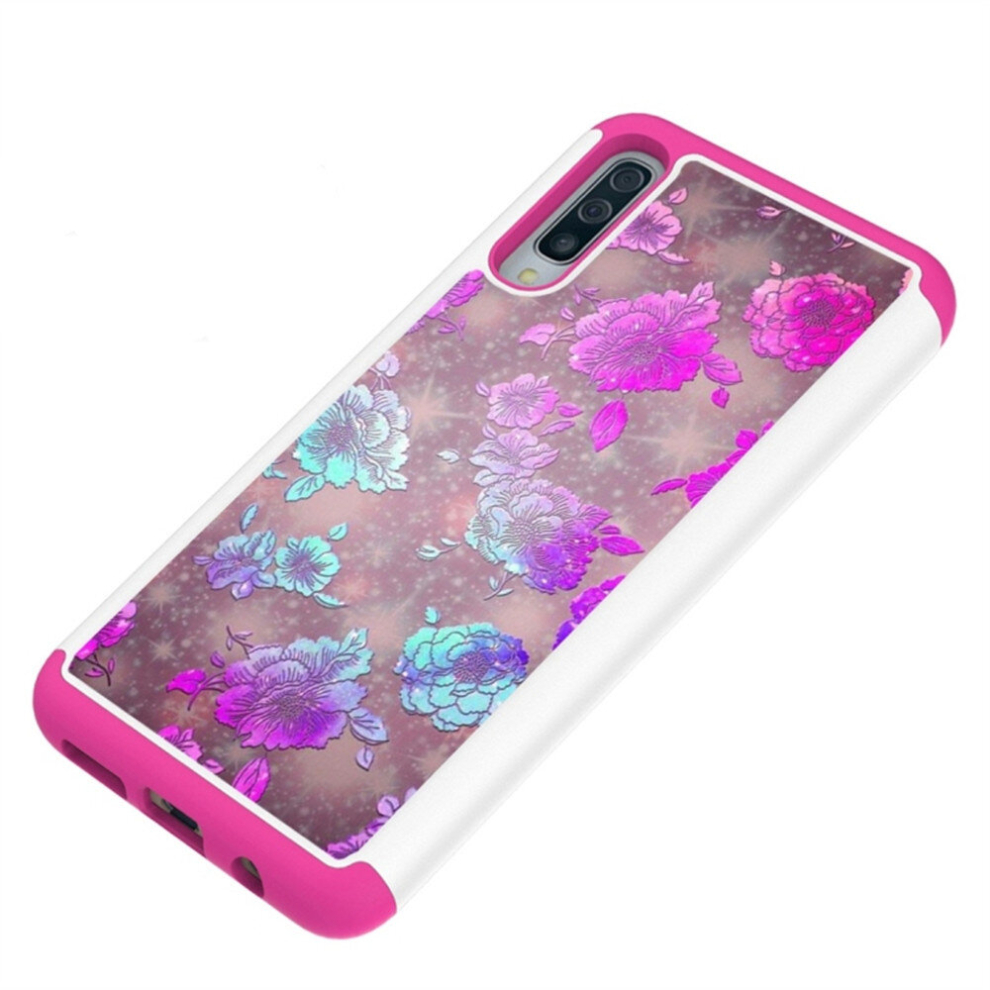 Coloured Drawing Pattern Pc + Tpu Protective Case For Galaxy A50(Peony) 8881471546394
