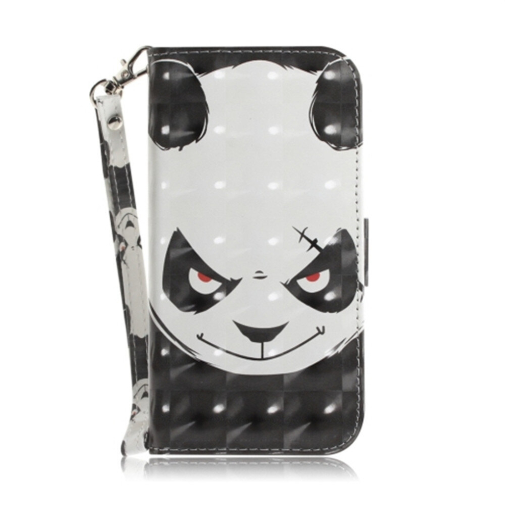 Angry Bear Pattern 3D Coloured Drawing Horizontal Flip Leather Case For Galaxy A50, With Holder & Card Slots & Wallet 8881471546462