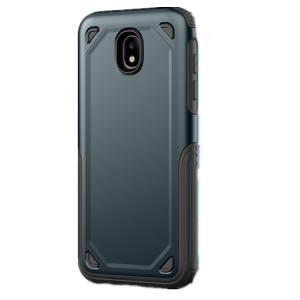2Pcs For Galaxy J5 (2017) / J530 (Eu Version) Shockproof Rugged Armor Protective Case (Navy ) Blue 8881471544888