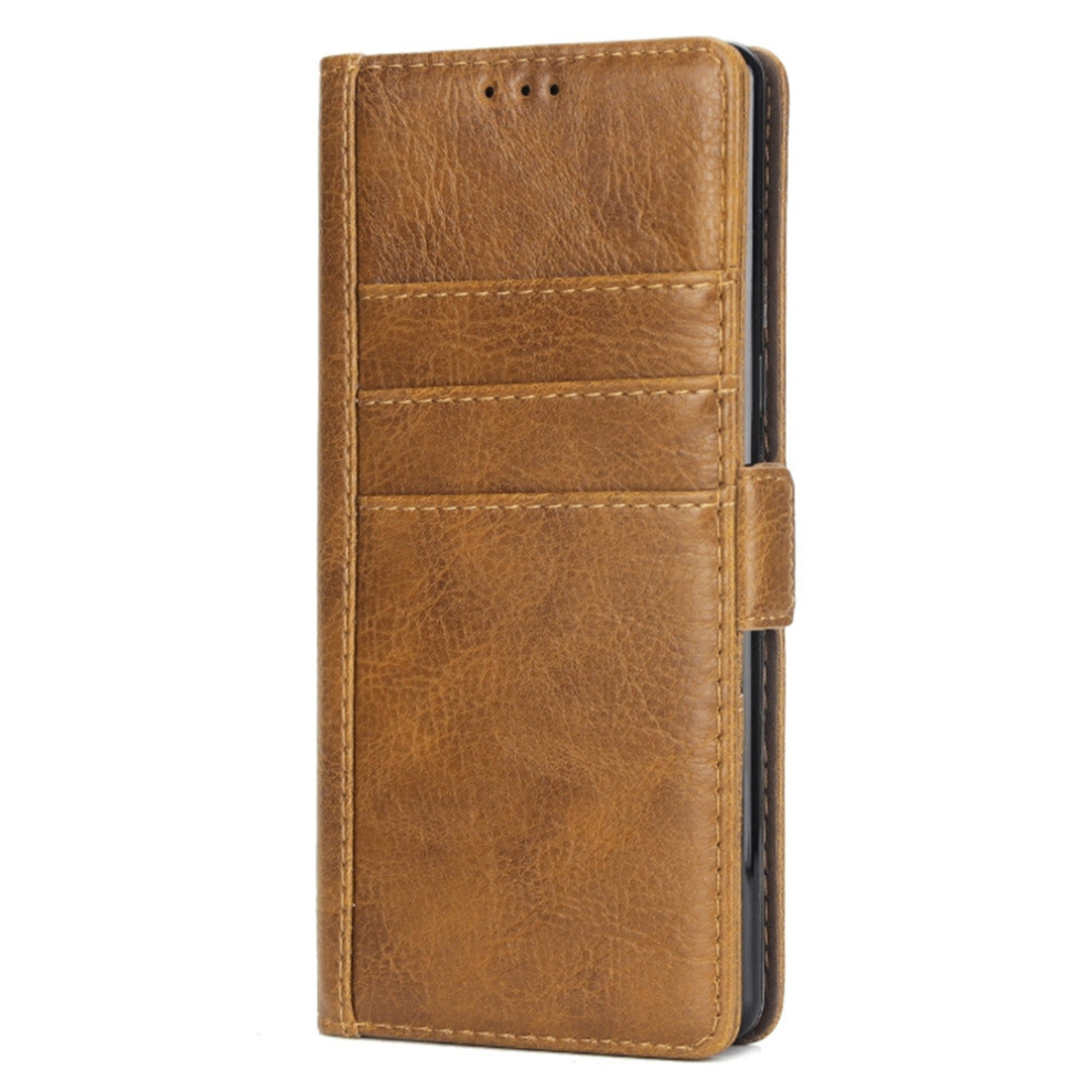 For Galaxy Note8 External Three Card Slots Leather Texture Horizontal Flip Tpu + Pu Case, With Card Slots & Holder & Wallet(Light ) Brown 8881471550704