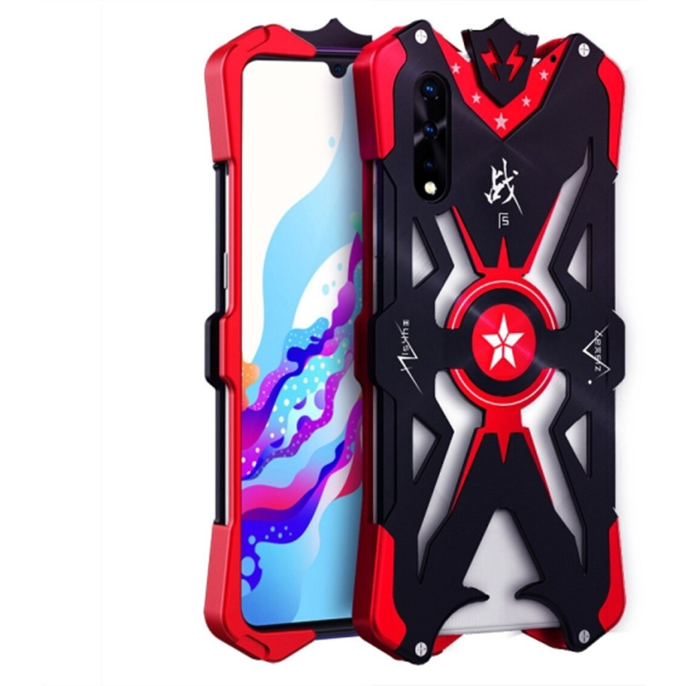 For Huawei Honor 9X Hammer Ii Shockproof Metal Protective Case(Black ) Red 8881471549524