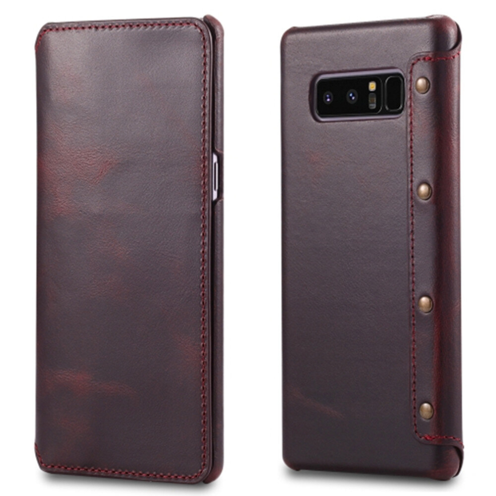 For Galaxy Note 8 Oil Wax Cowhide Simple Horizontal Flip Pu Leather Case With Card Slots & Wallet 8881471541078