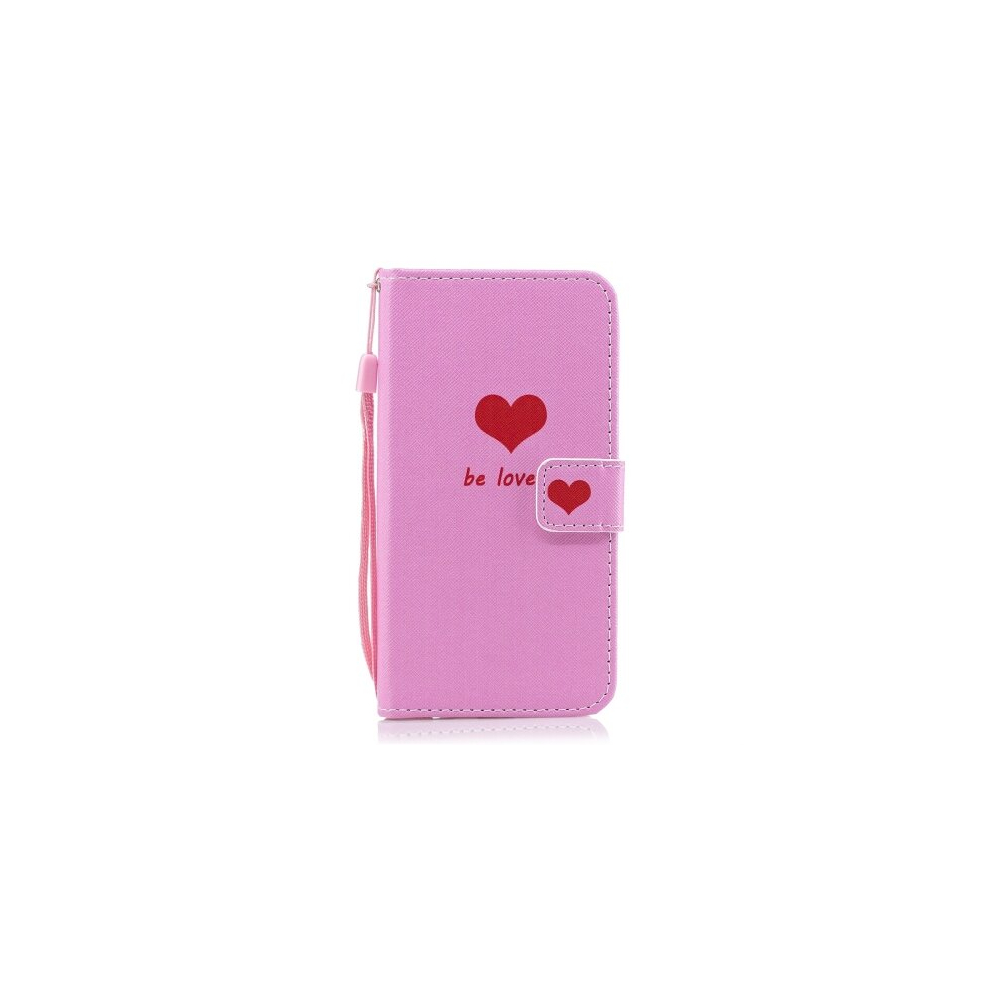 2Pcs Heart Pattern Horizontal Flip Leather Case For Galaxy A10, With Holder & Card Slots & Wallet 8881471547889