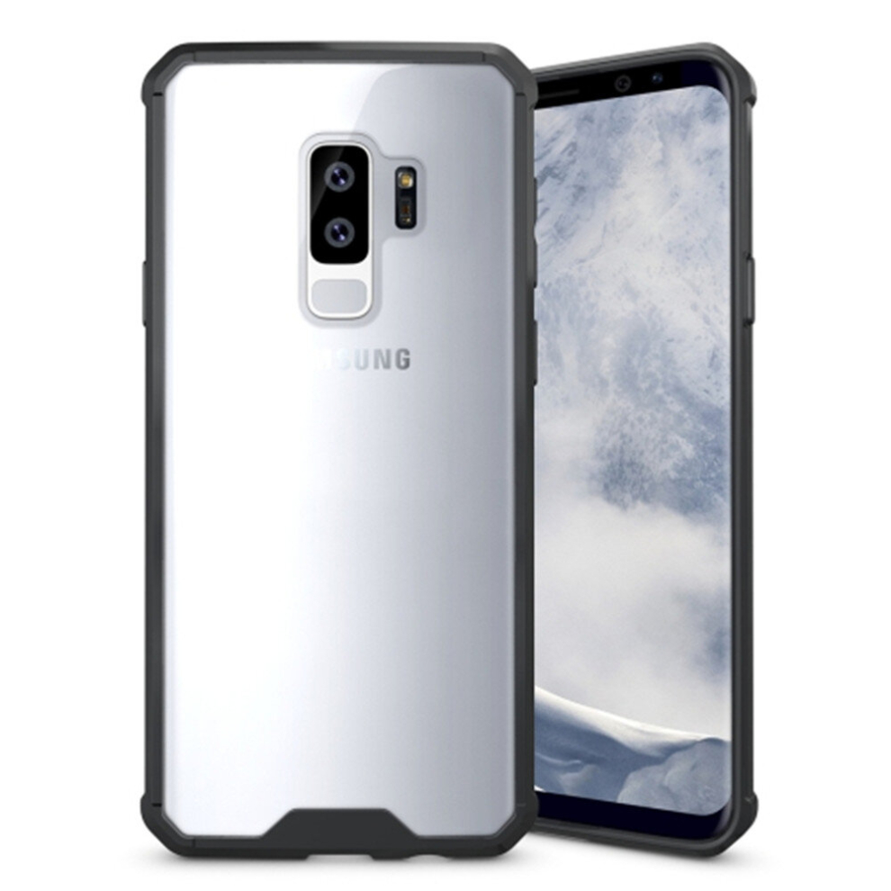 For Galaxy S9+ Acrylic + Tpu Shockproof Transparent Armor Protective Back Cover Case(Black) Black 8881471544529