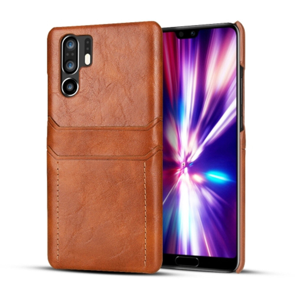 For Huawei P30 Pro Calf Texture Pu + Pc Protective Case With Card Slots(Brown) Brown 8881471549111