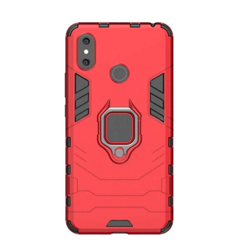 Pc + Tpu Shockproof Protective Case With Magnetic Ring Holder For Xiaomi Mi Max 3(Red) Red 8881471541993