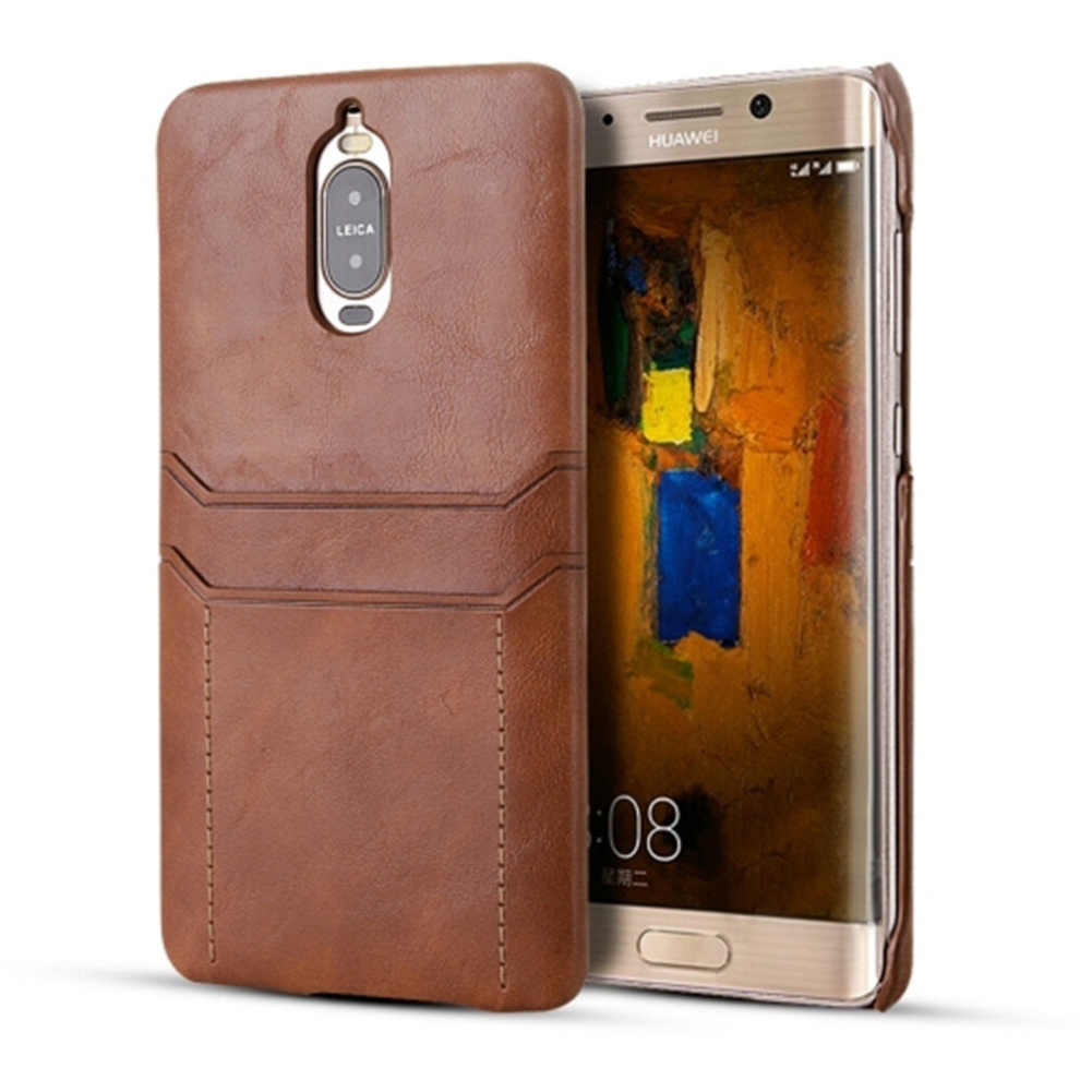 For Huawei Mate 9 Pro Calf Texture Pu + Pc Protective Case With Card Slots(Brown) Brown 8881471549135