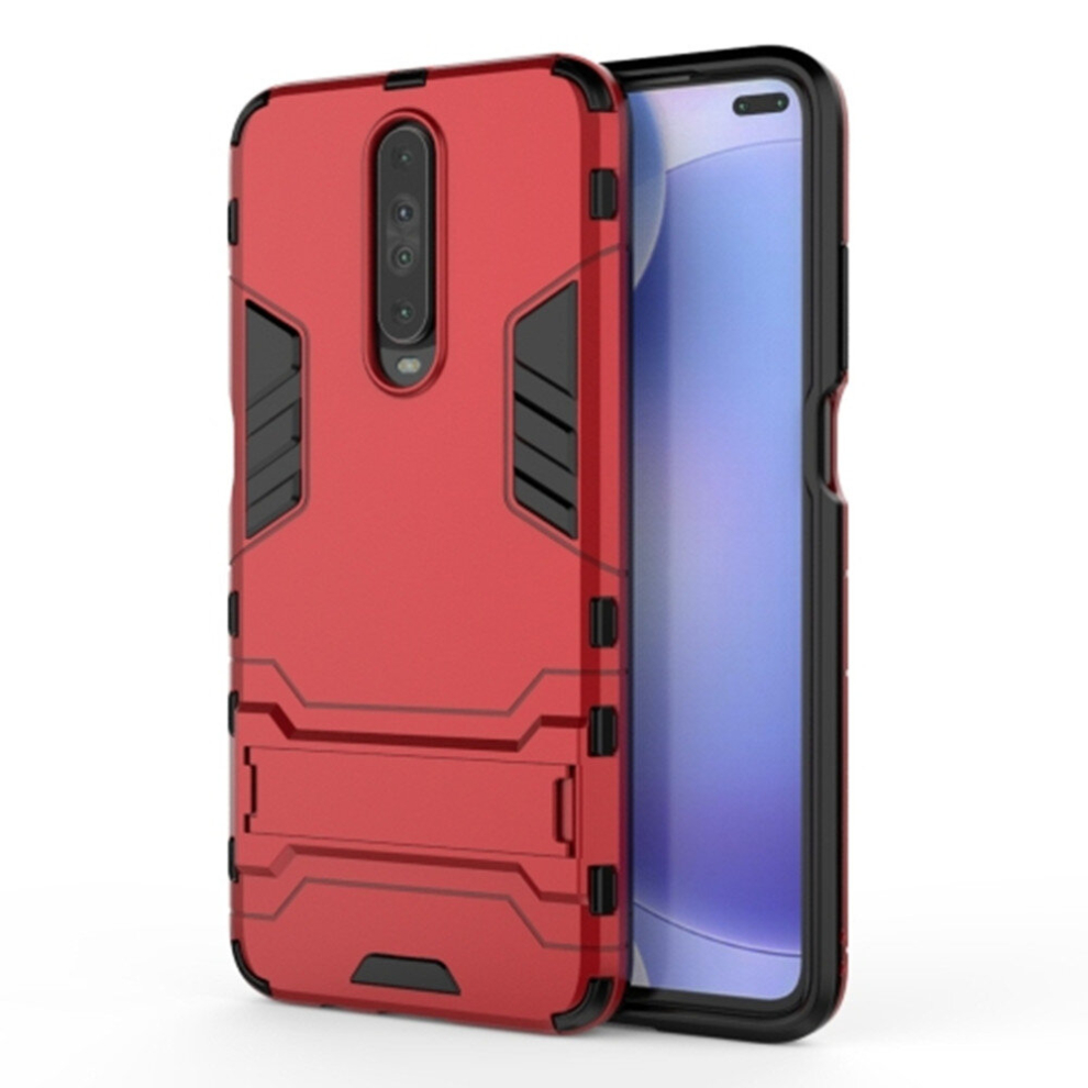 For Xiaomi Mi K30 Shockproof Pc + Tpu Protective Case With Invisible Holder(Red) Red 8881471540248