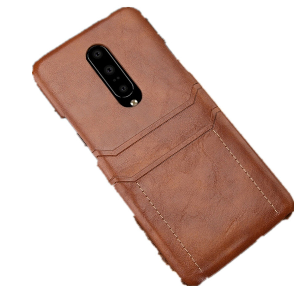 For Oneplus 7 Pro Calf Texture Pu + Pc Protective Case With Card Slots(Brown) Brown 8881471549104