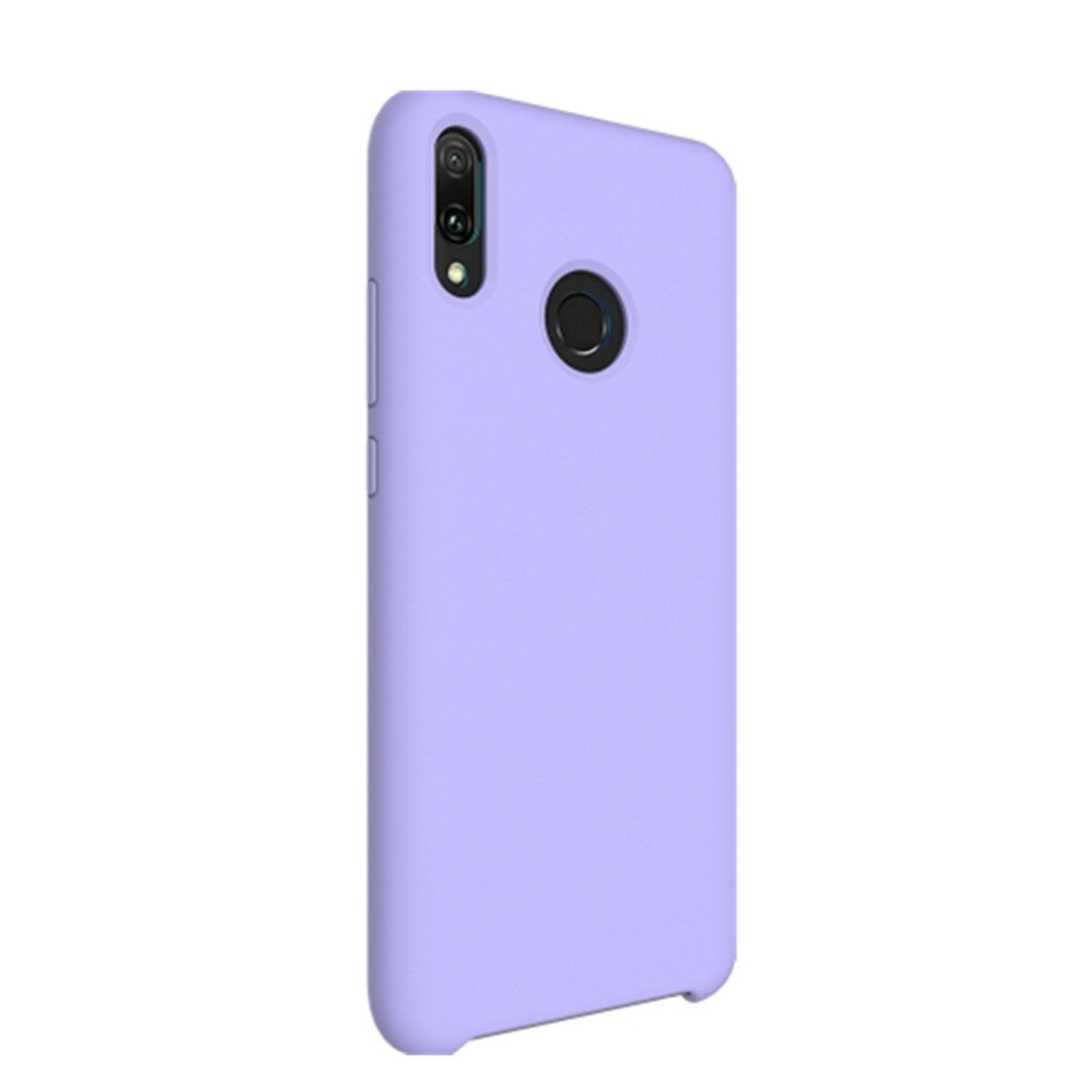 Solid Color Liquid Silicone Dropproof Protective Case For Huawei Y9(2019) (Purple) Purple 8881471540606