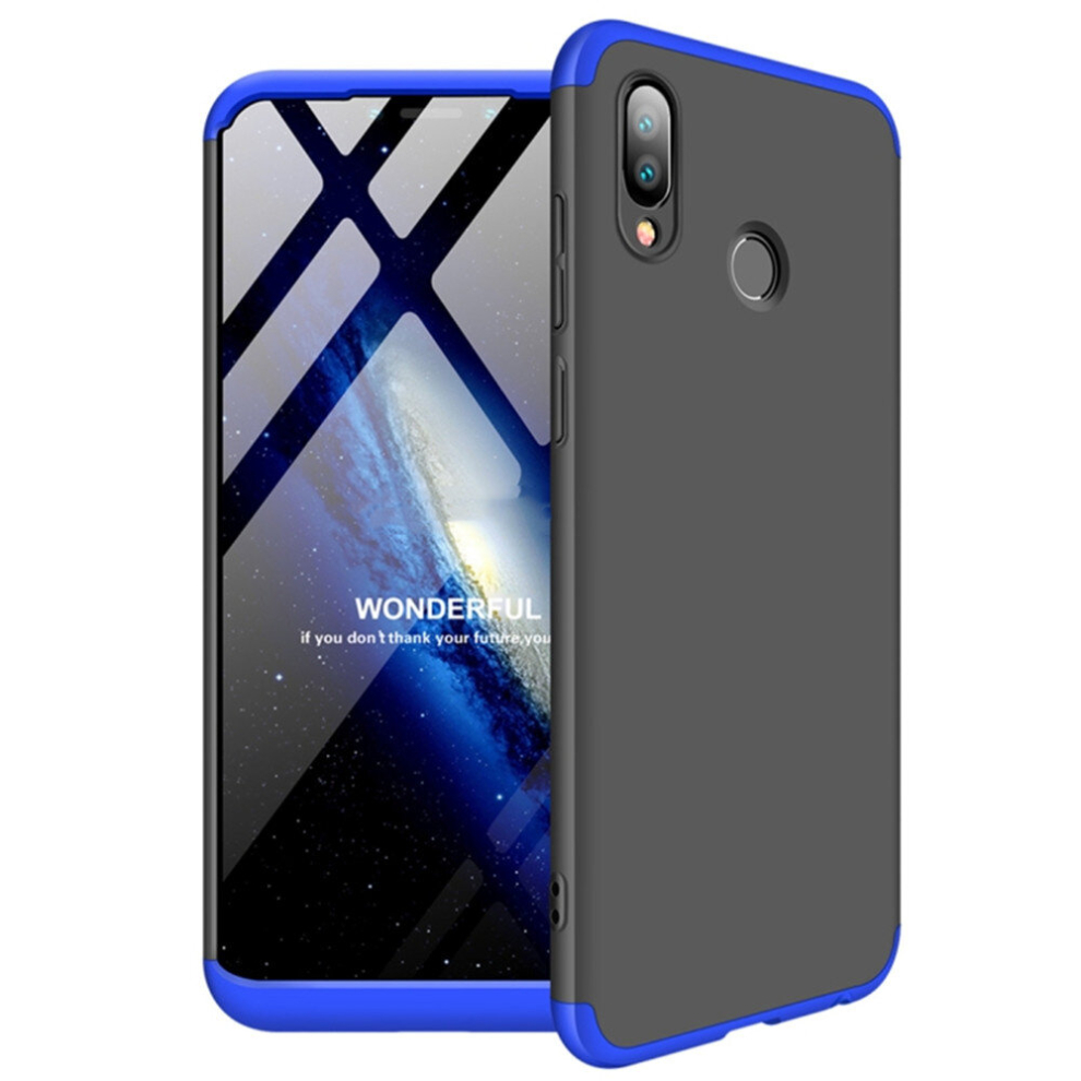 Three Stage Splicing Full Coverage Pc Case For Huawei Honor Play (+Blue) Black/Blue 8881471550988