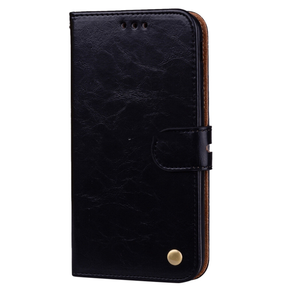For Galaxy J3 (2017) / J330 (Eu Version) Business Style Oil Wax Texture Horizontal Flip Leather Case With Holder & Card Slots & Wallet(Black) Black 8881471549395