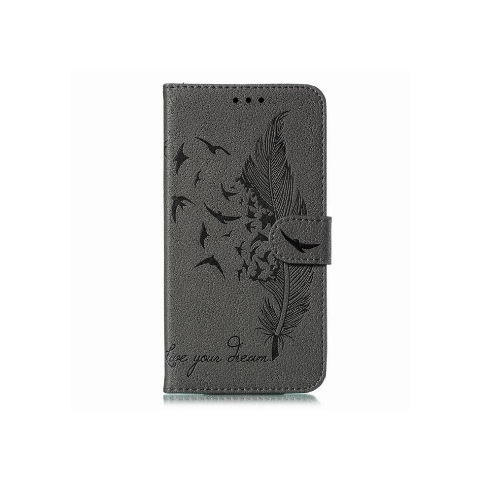 Feather Pattern Litchi Texture Horizontal Flip Leather Case For Xiaomi Redmi Note 7 8881471541856