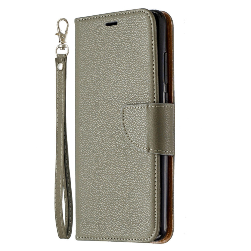 For Xiaomi Redmi Note 8 Pro Litchi Texture Pure Color Horizontal Flip Pu Leather Case With Holder & Card Slots & Wallet & Lanyard(Grey) Grey 8881471540286