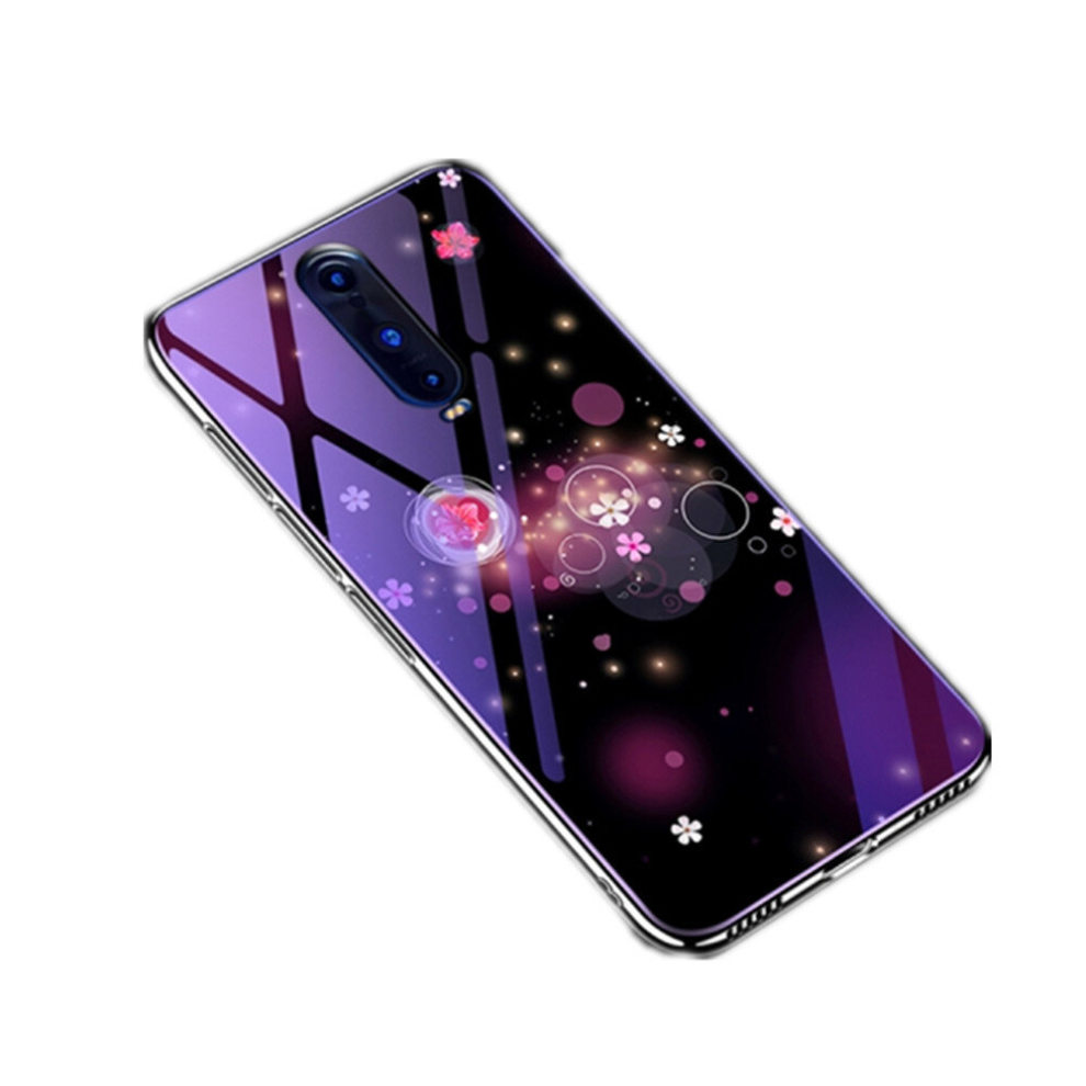 Photos - Case Keshen For OPPO F11 / F11 Pro Electroplated Edge Blue Light Glass Protective  (Flowers)