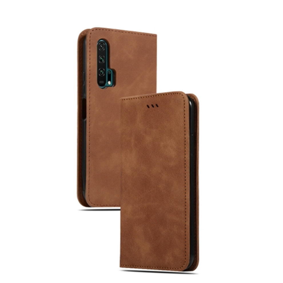Retro Skin Feel Business Magnetic Horizontal Flip Leather Case For Huawei Honor 20 Pro(Brown) Brown 8881471540972