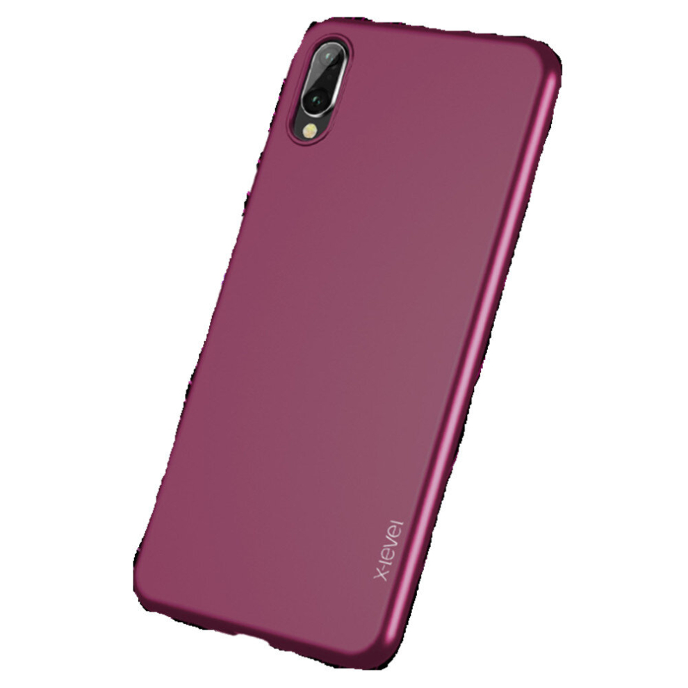 For Huawei Y7 (2019) X-Level Guardian Series Ultra-Thin All-Inclusive Shockproof Tpu Case(Wine ) Red 8881471549081