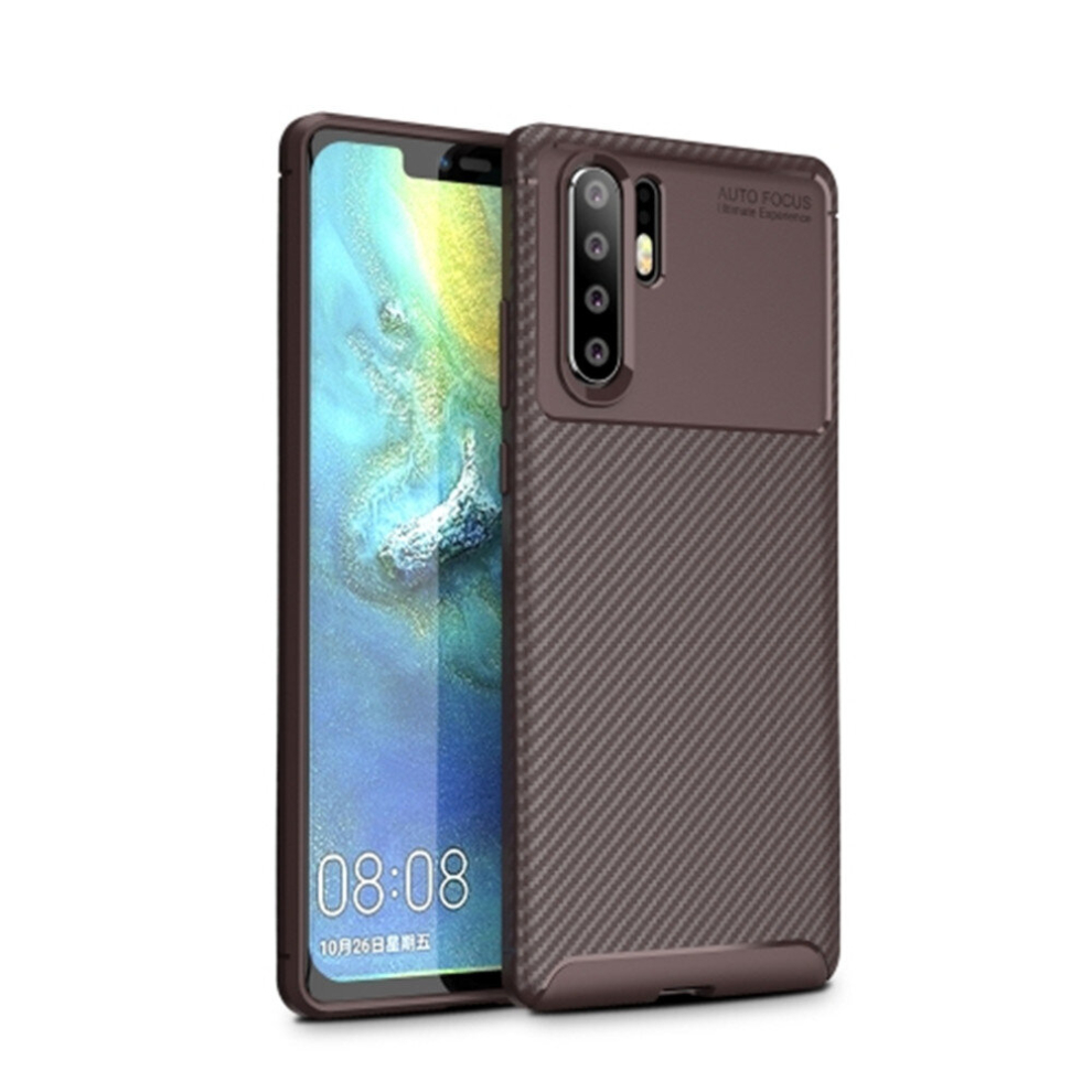 2 Pcs For Oppo A91 Carbon Fiber Texture Shockproof Tpu Case(Brown) Brown 8881471540651
