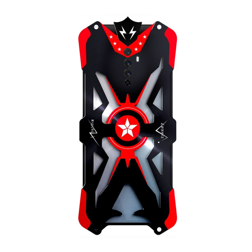 For Oppo Realme X2 Pro Hammer Ii Shockproof Metal Protective Case(Black ) Red 8881471549517