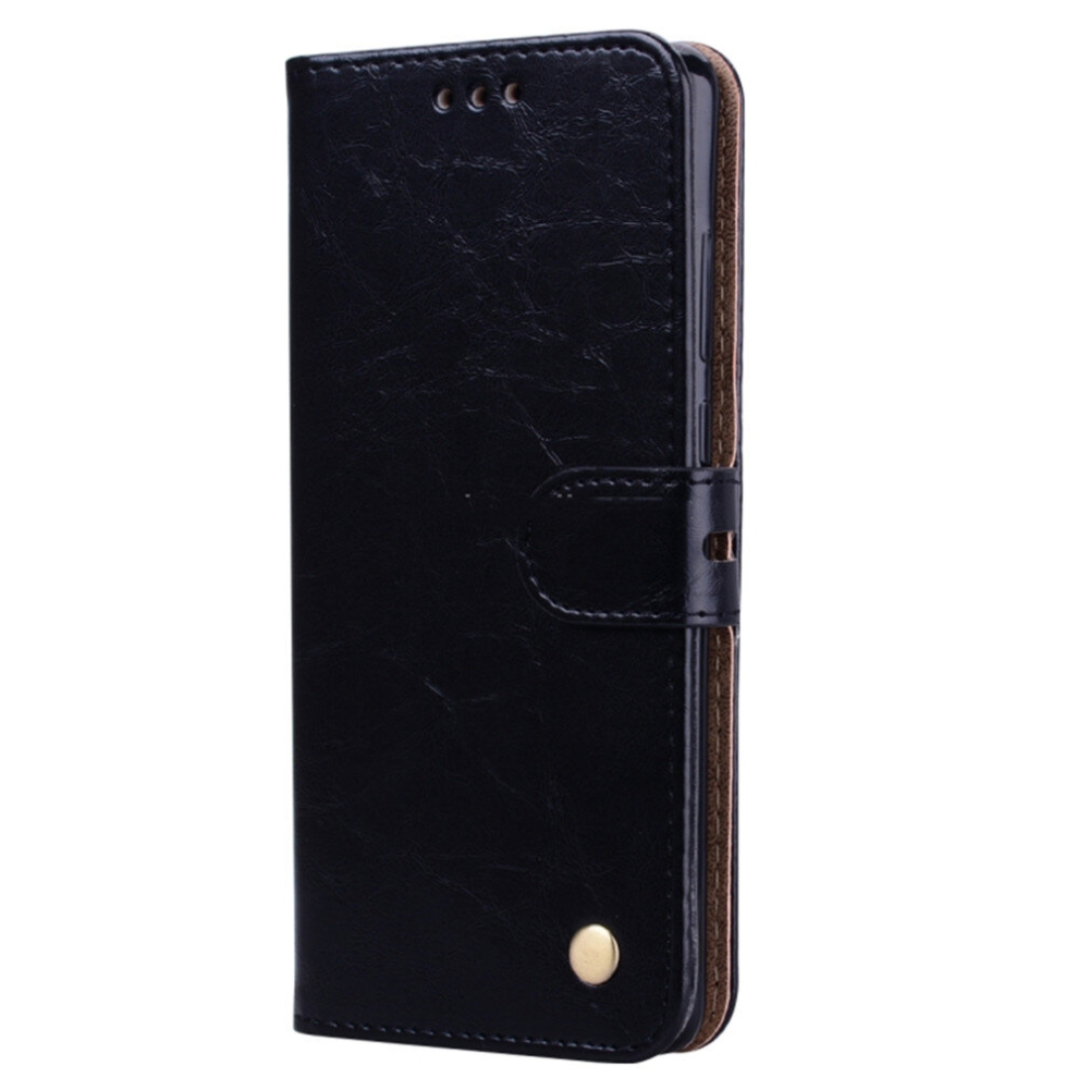 Business Style Oil Wax Texture Horizontal Flip Leather Case For Huawei P30, With Holder & Card Slots & Wallet (Black) Black 8881471543621