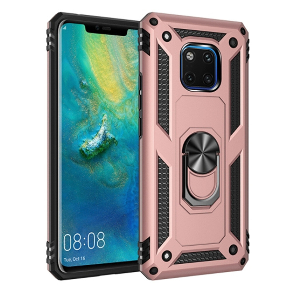 Armor Shockproof Tpu + Pc Protective Case With 360 Degree Rotation Holder For Huawei Mate 20 Pro(Rose ) Gold 8881471540514