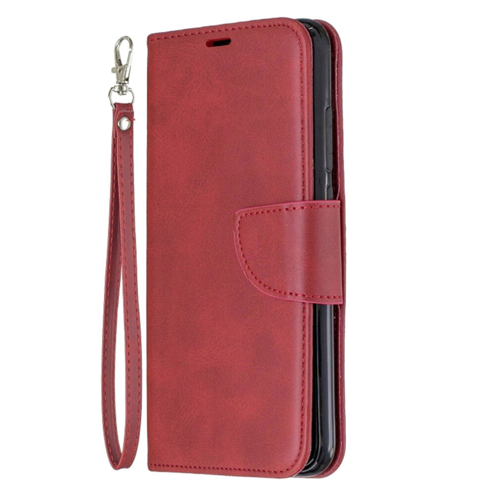 For Xiaomi Mi Note 8 Retro Lambskin Texture Pure Color Horizontal Flip Pu Leather Case With Holder & Card Slots & Wallet & Lanyard(Red) Red 8881471540439