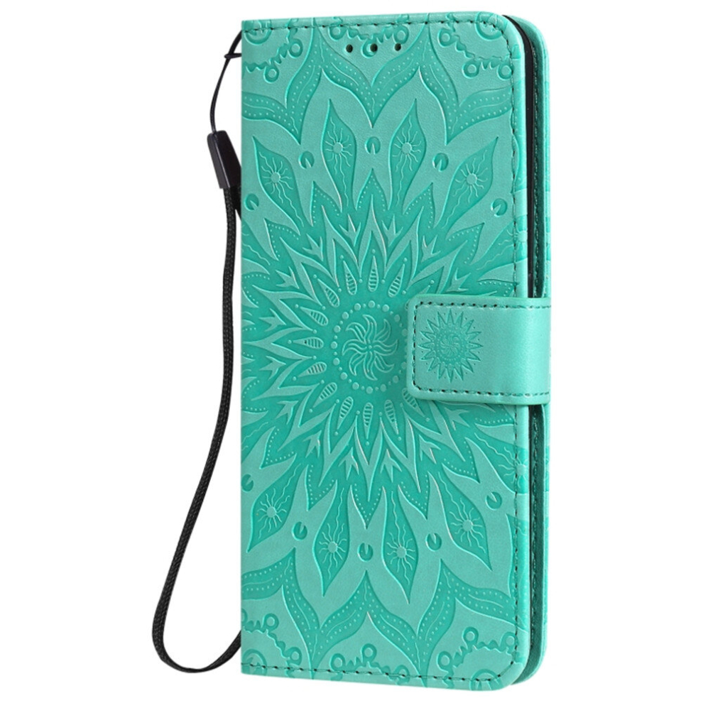 For Oppo F11 Pro Pressed Printing Sunflower Pattern Horizontal Flip Pu Leather Case With Holder & Card Slots & Wallet & Lanyard(Green) Green 8881471542129