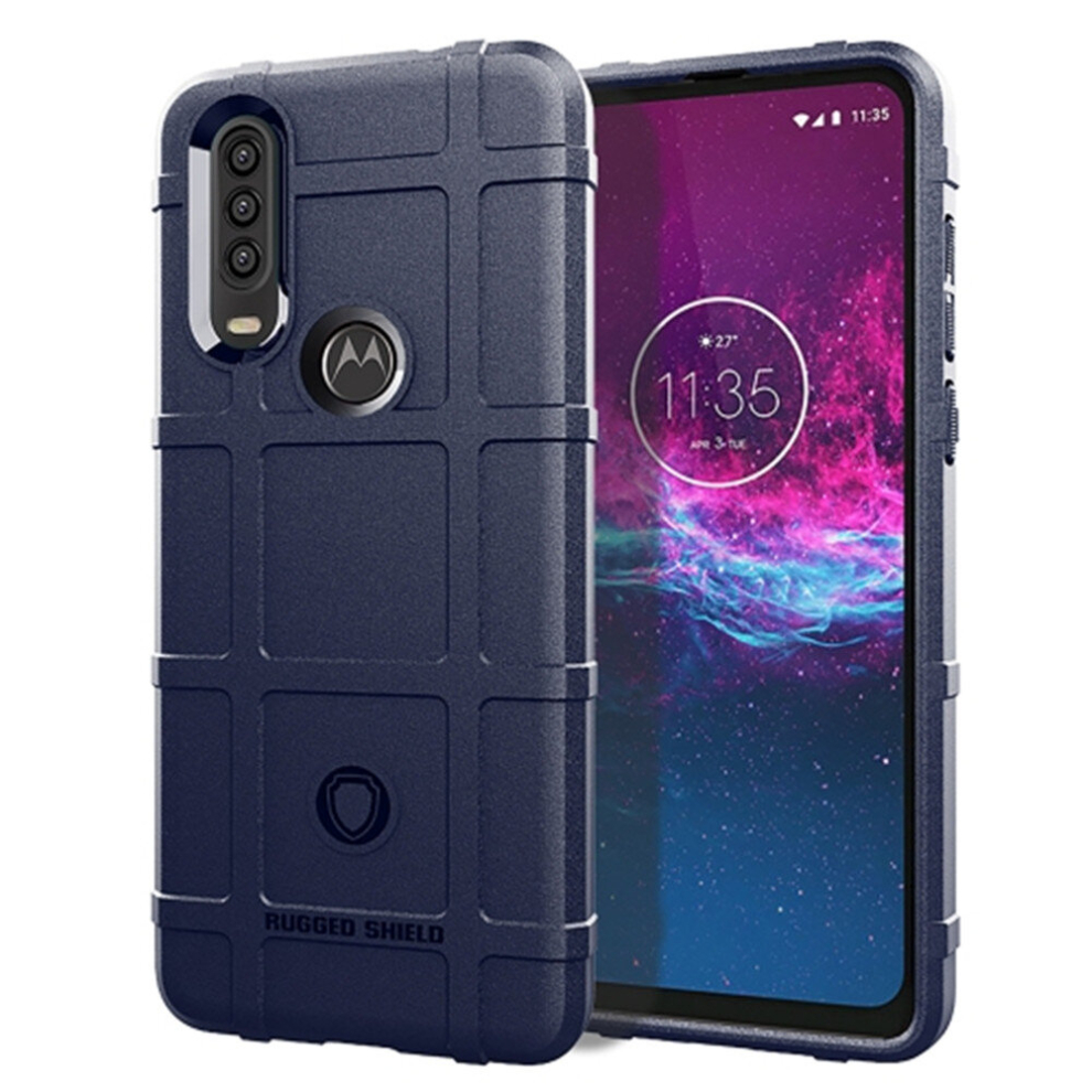 For Moto One Action Full Coverage Shockproof Tpu Case(Blue) Blue 8881471540040