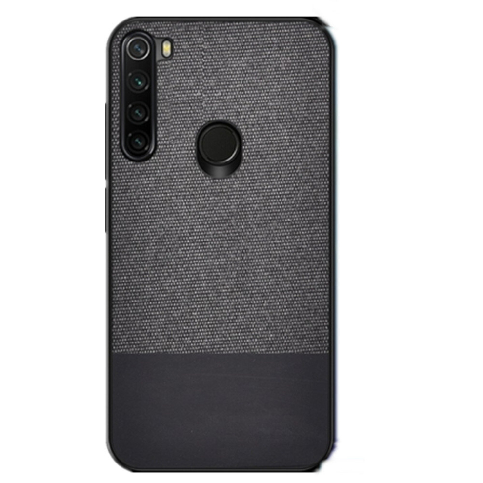 2Pcs For Xiaomi Redmi Note 8 Shockproof Splicing Pu + Cloth Texture Pc + Tpu Protective Case (Black) Black 8881471543270