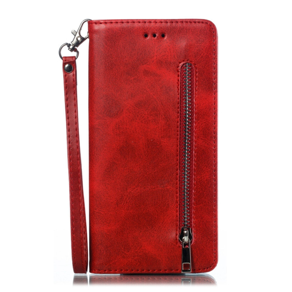 Calf Texture Zipper Magnetic Horizontal Flip Leather Case For Huawei P20 Lite, With Wallet & Holder & Card Slots (Red) Red 8881471540569