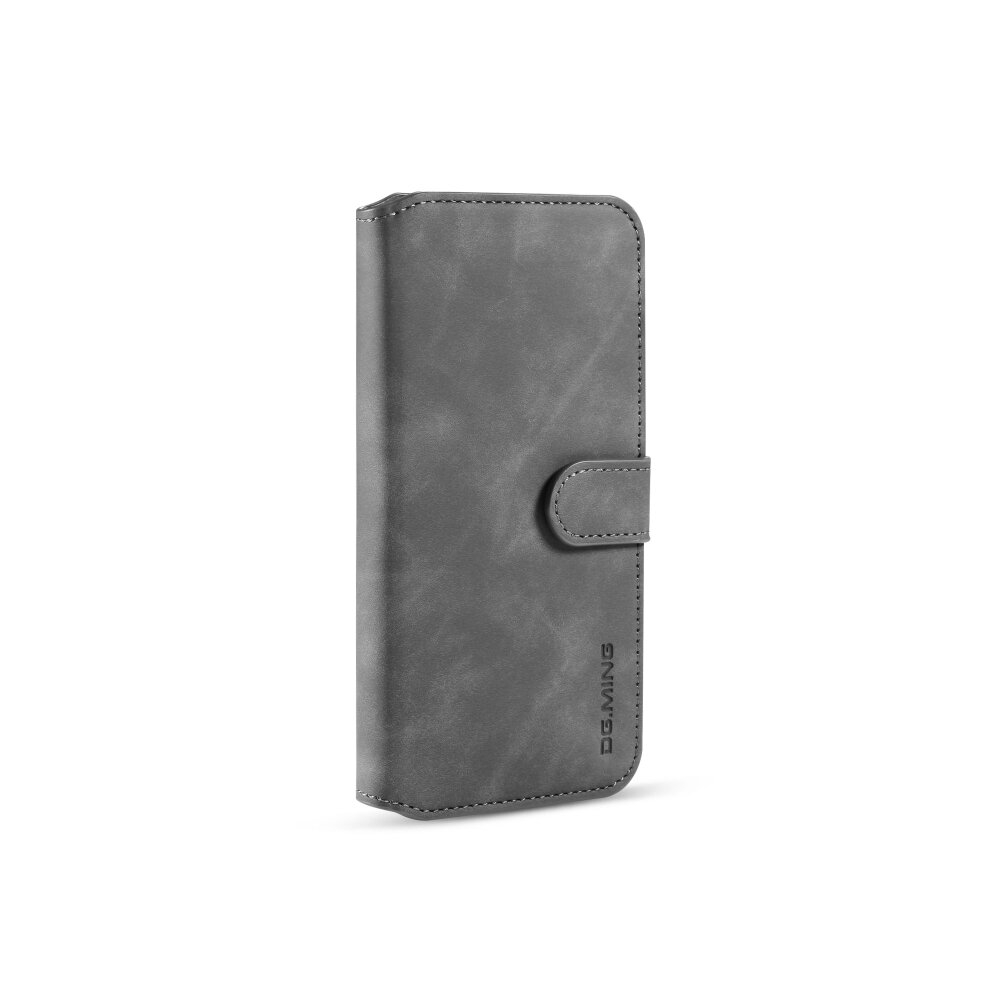 For Xiaomi Redmi Note 8T Dg.ming Retro Oil Side Horizontal Flip Case With Holder & Card Slots & Wallet(Grey) Grey 8881471545144