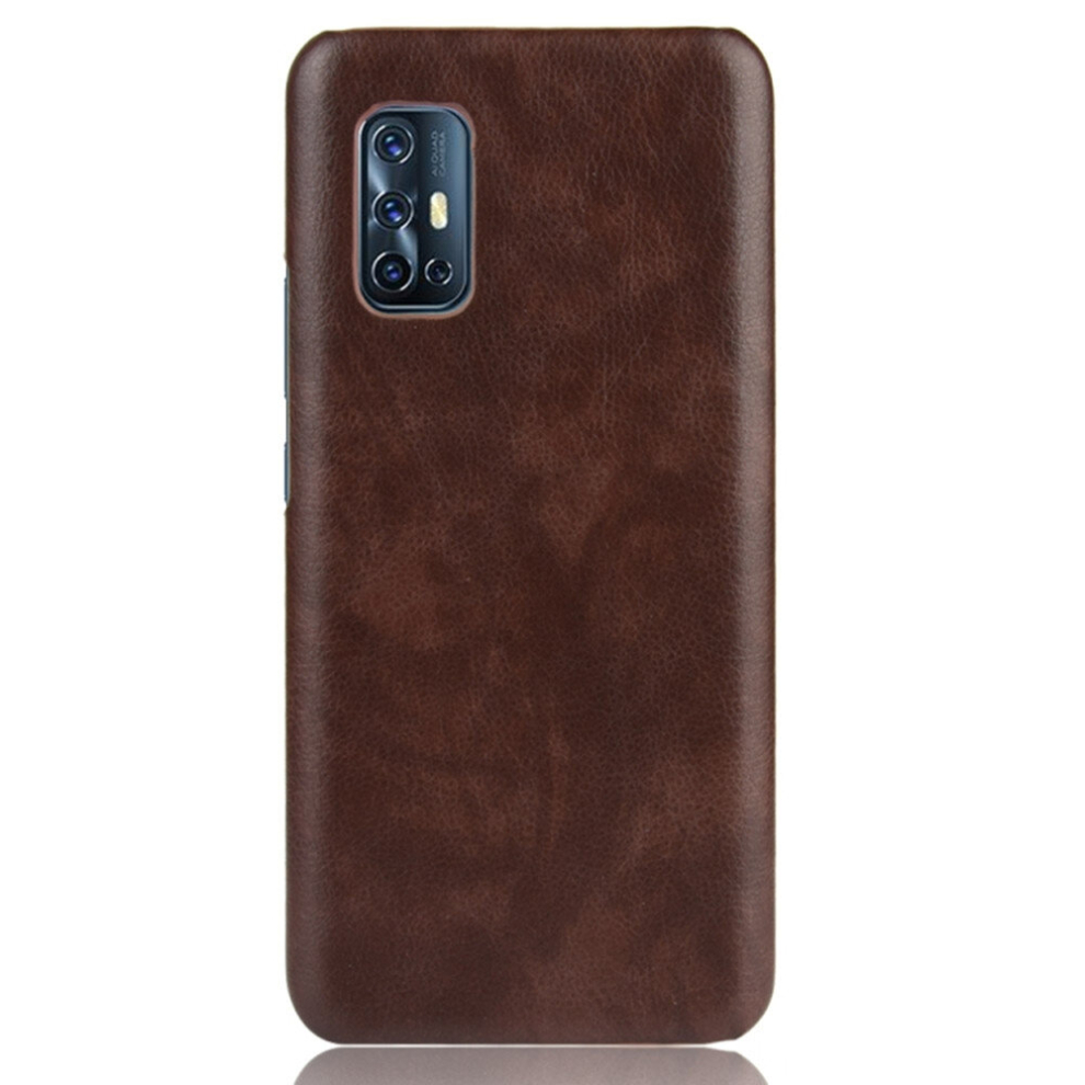 For Vivo V17 India Shockproof Litchi Texture Pc + Pu Case(Brown) Brown 8881471548220
