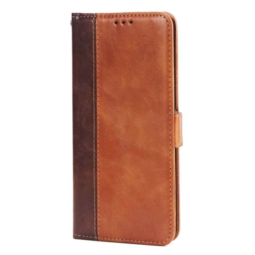 For Galaxy S9 Retro Texture Contrast Color Splicing Horizontal Flip Tpu + Pu Leather Case With Card Slots & Holder & Wallet(Brown) Brown 8881471549449