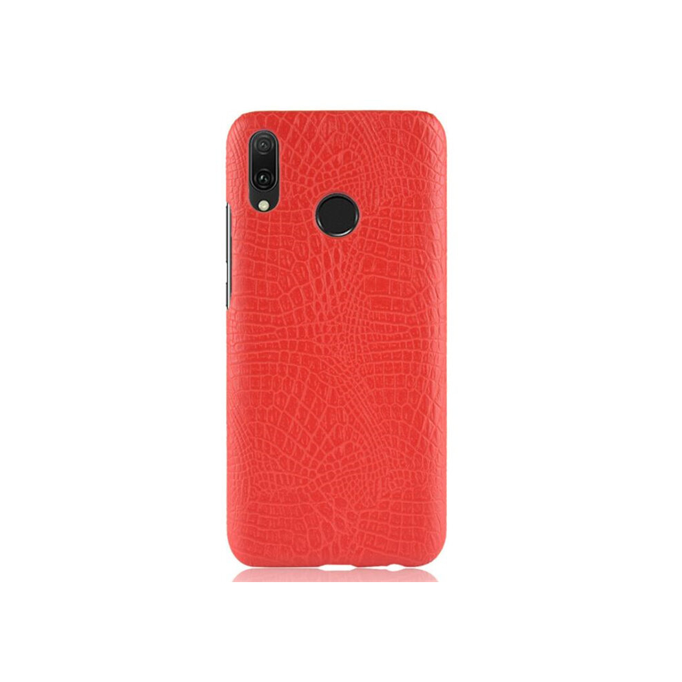 2Pcs Shockproof Crocodile Texture Pc + Pu Case For Huawei Y7 (2019) 8881471542952