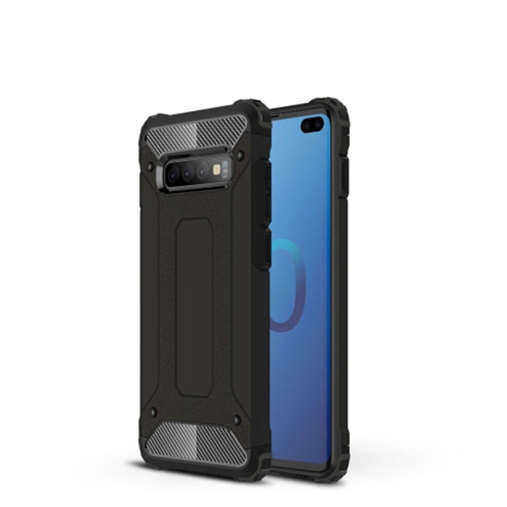 2 Pcs Magic Armor Tpu + Pc Combination Case For Galaxy S10+ (Black) Black 8881471532571