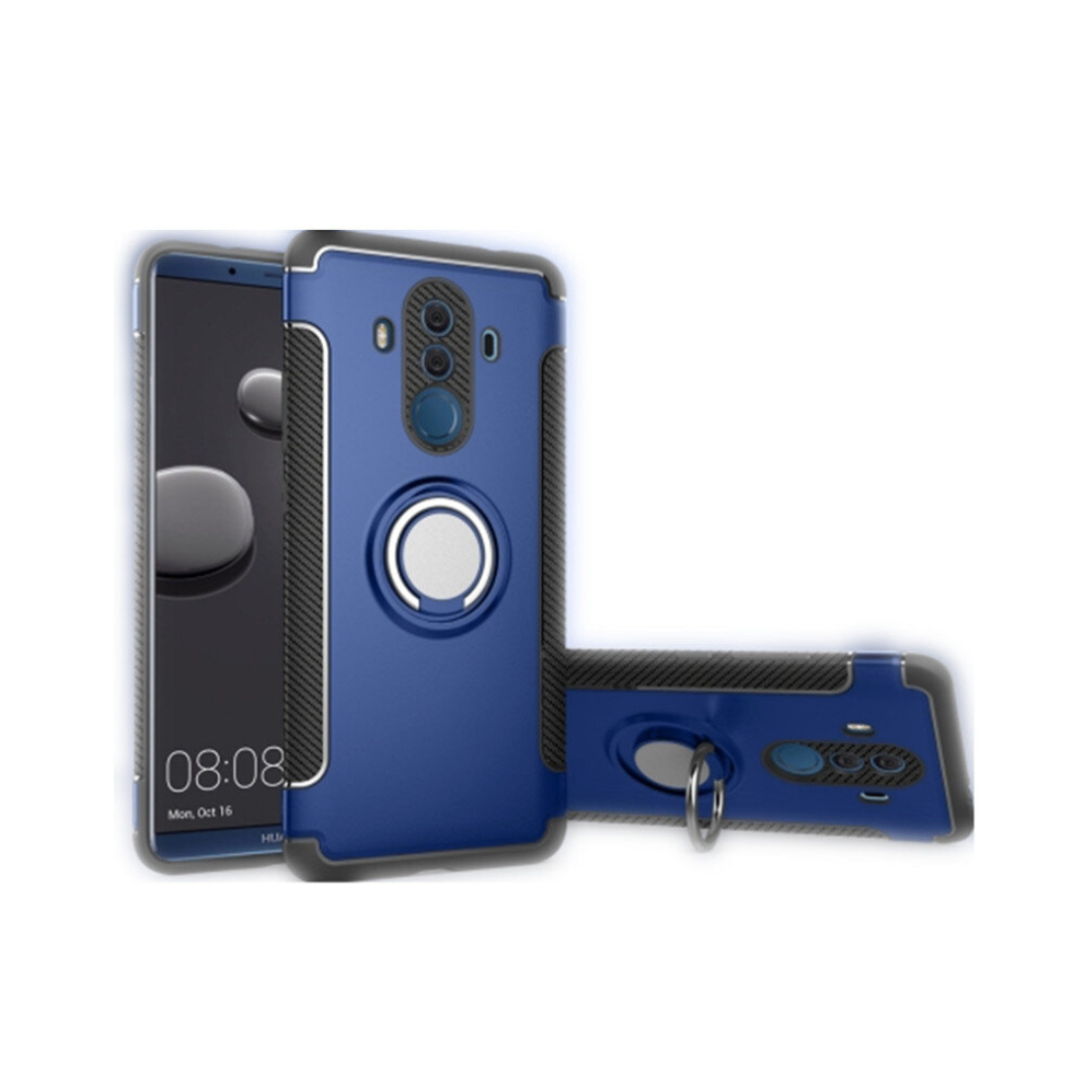 2 Pcs Magnetic 360 Degree Rotation Ring Holder Armor Protective Case For Huawei Mate 10 Pro (Blue) Blue 8881471540156