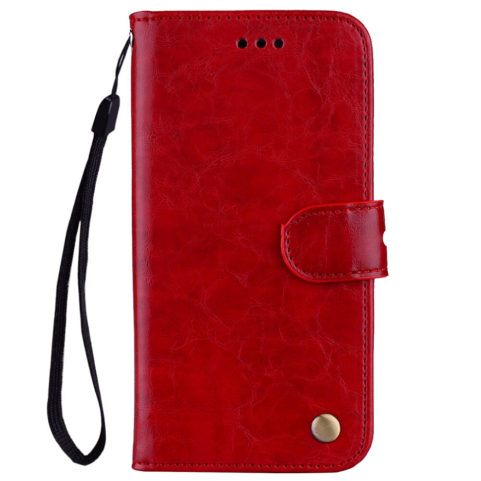 For Huawei Y5 (2017) / Y6 (2017) Business Style Oil Wax Texture Horizontal Flip Leather Case With Holder & Card Slots & Hand Strap 8881471543782