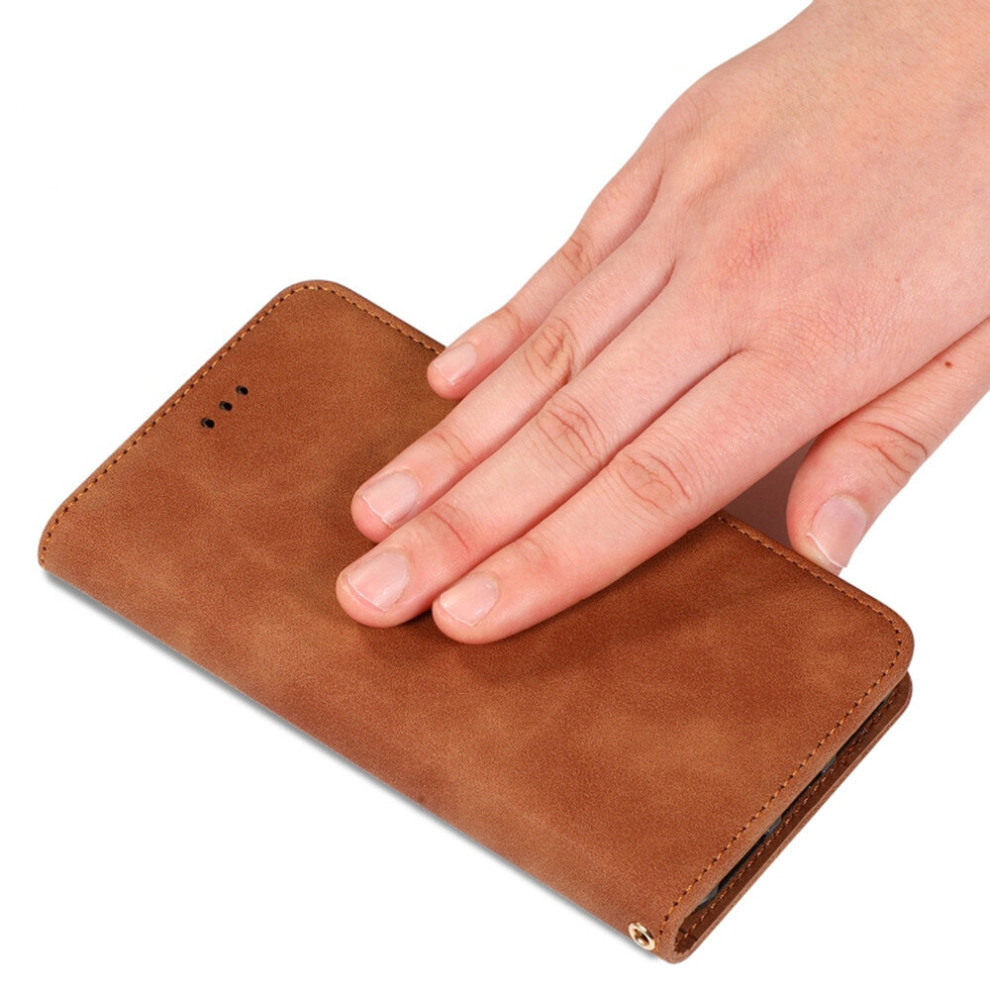 Retro Skin Feel Business Magnetic Horizontal Flip Leather Case For Samsung Galaxy S10 Plus(Brown) Brown 8881471545342