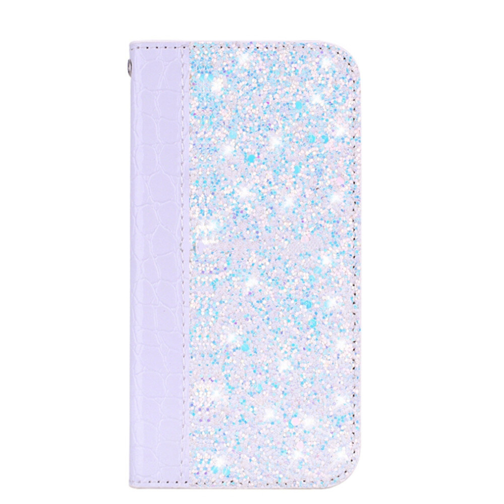 Crocodile Texture Glitter Powder Horizontal Flip Leather Case For Huawei P30, With Card Slots & Holder (White) White 8881471549739