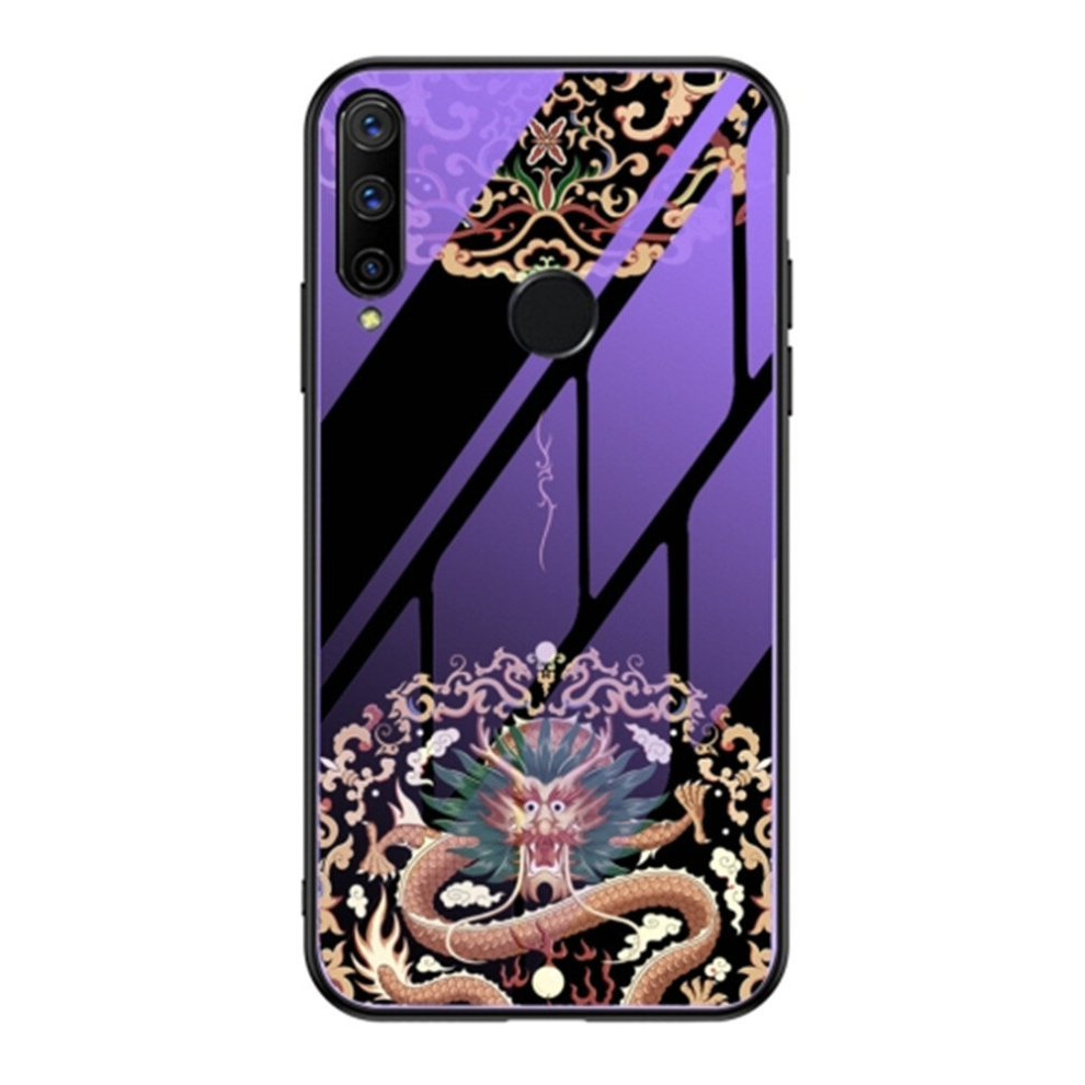 For Huawei Enjoy 10 Plus / Nova 4 Luminous Painting Glass + Tpu Protective Case(Dragon) 8881471543836