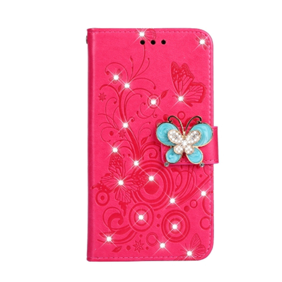 Diamond Encrusted Butterflies Love Flowers Pattern Horizontal Flip Leather Case For Nokia 2.1 With Holder & Card Slots & Wallet & Lanyard(Butterfly 8881471544321
