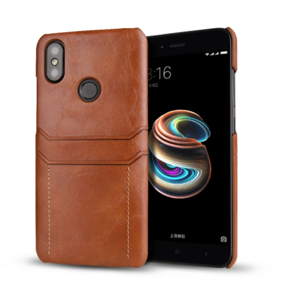 For Xiaomi Mi 6X Calf Texture Pu + Pc Protective Case With Card Slots(Brown) Brown 8881471549579
