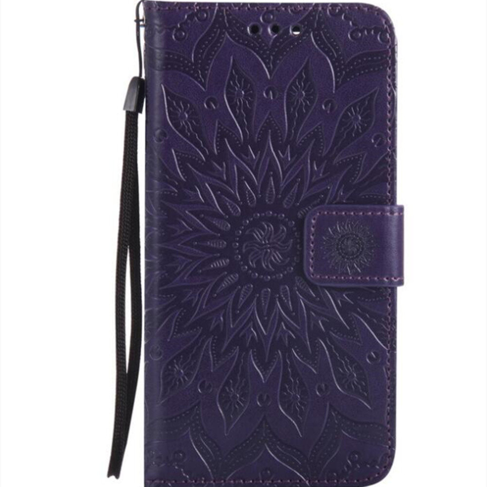 For Lg K30 (2019) Pressed Printing Sunflower Pattern Horizontal Flip Pu Leather Case With Holder & Card Slots & Wallet & Lanyard(Rose ) Gold 8881471546950