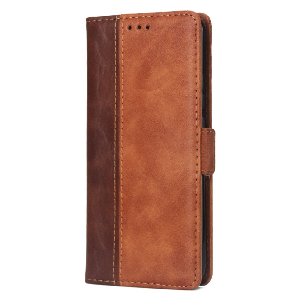 For Huawei Mate 20 Lite Retro Texture Contrast Color Splicing Horizontal Flip Tpu + Pu Leather Case With Card Slots & Holder & Wallet(Brown) Brown 8881471546356