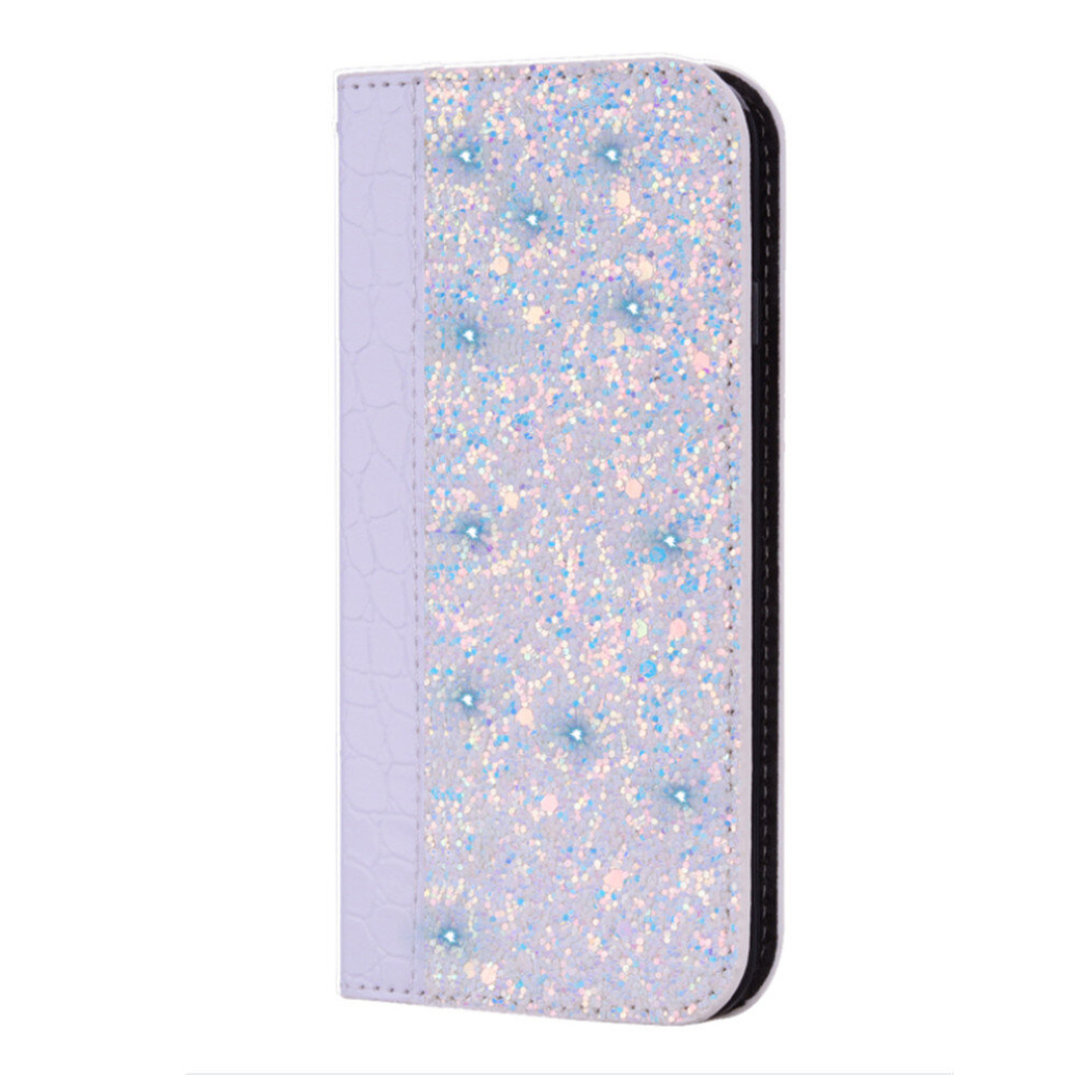 Crocodile Texture Glitter Powder Horizontal Flip Leather Case For Galaxy S10 8881471542310