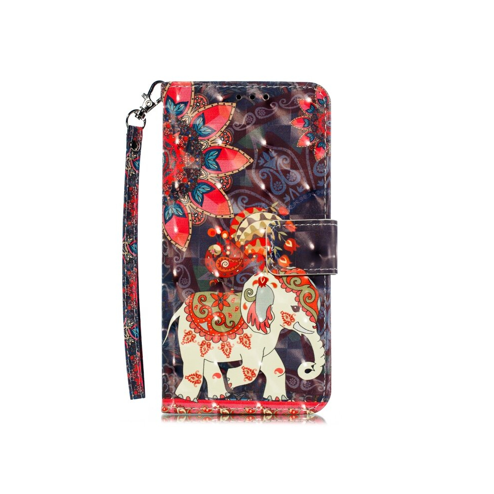 3D Painted Pattern Horizontal Flip Leather Case With Holder & Card Slot & Wallet & Photo Frame & Lanyard For Xiaomi Redmi 7A(Phoenix Elephant) 8881471540095