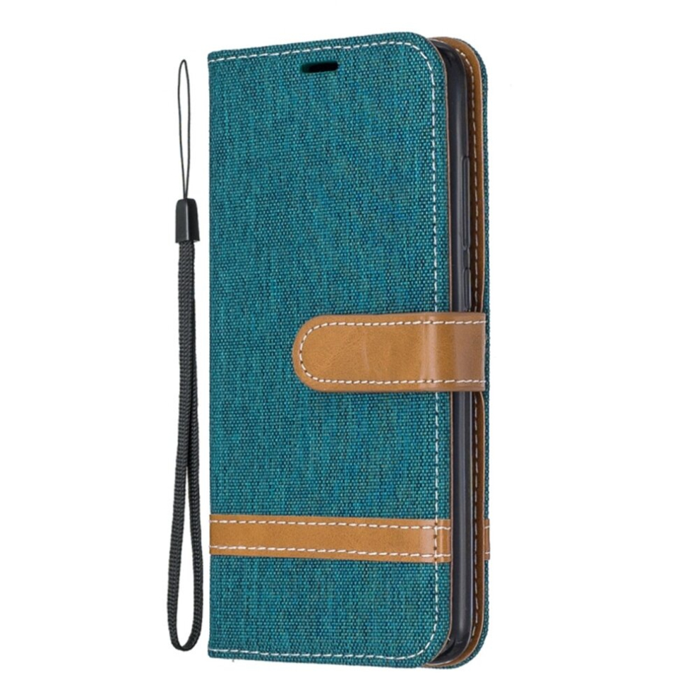 Color Matching Denim Texture Horizontal Flip Leather Case With Holder & Card Slots & Wallet & Lanyard For Xiaomi Redmi 7A(Green) Green 8881471549760